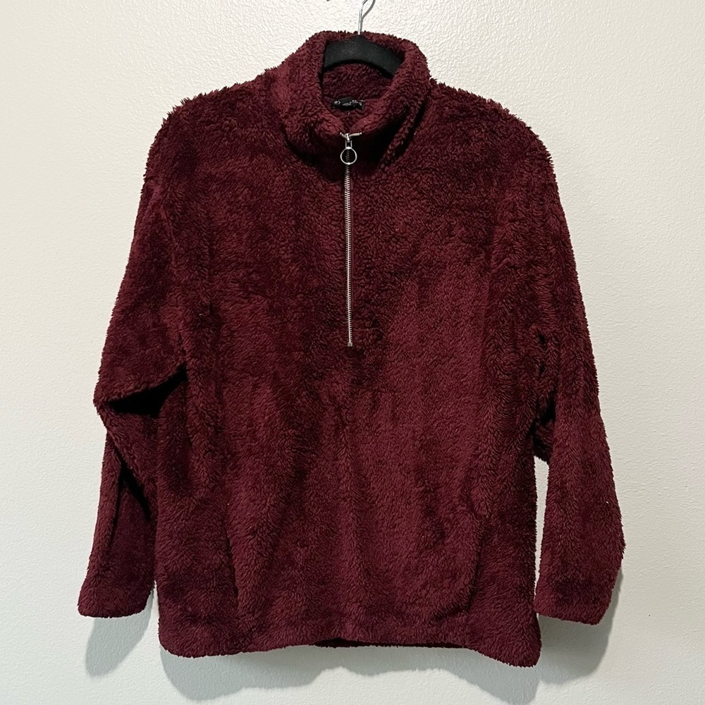 EXPRESS- Long Sleeve Fluffy Half Zip Sweater Size XS